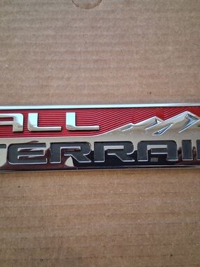 All Terrain Chrome and Red Emblem Badge 2014-2020 GMC SIERRA